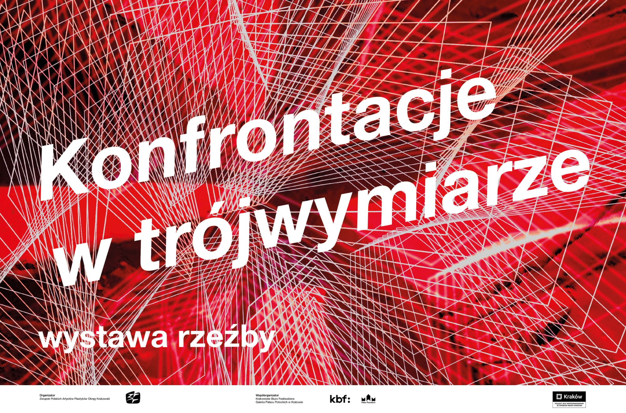 Poster of a sculpture exhibition at Palac Potockich in Cracow